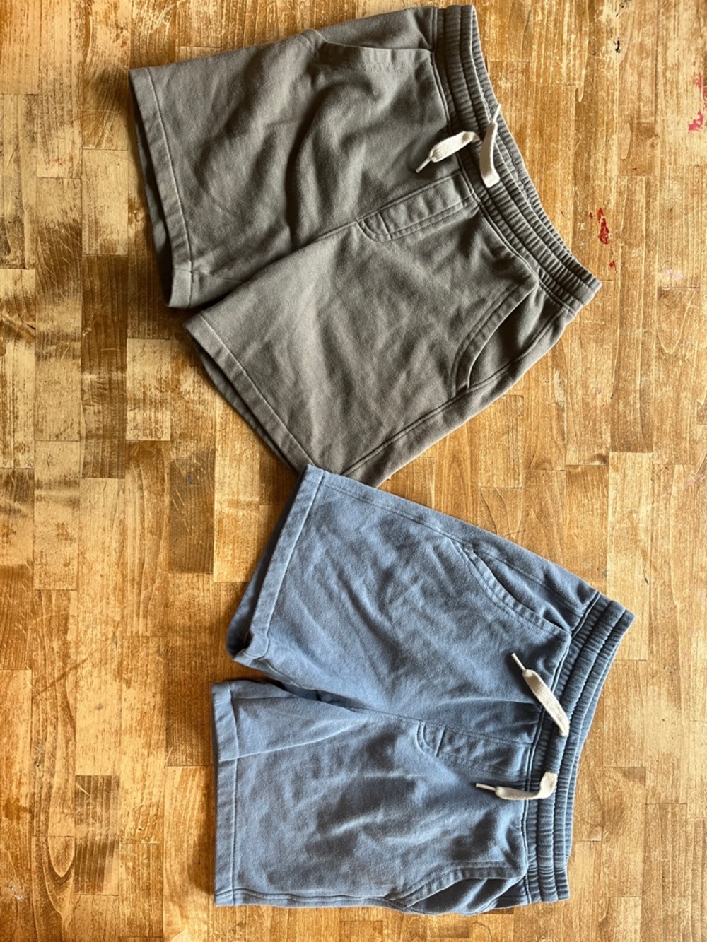 Pair of Cotton Drawstring Shorts - Grey & Light Blue | GAP Kids